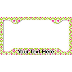 Ogee Ikat License Plate Frame - Style C (Personalized)