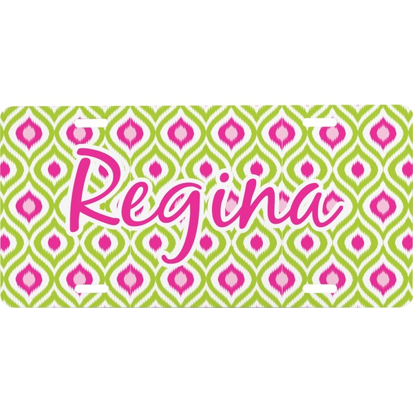 Custom Ogee Ikat Front License Plate (Personalized)