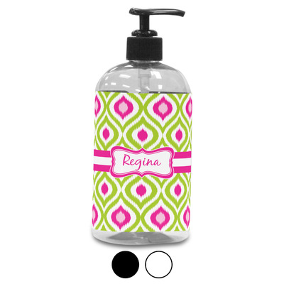 Ogee Ikat Plastic Soap / Lotion Dispenser (Personalized)