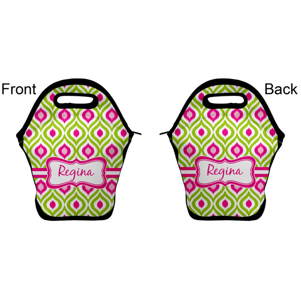 Ogee Ikat Lunch Bag - Front and Back