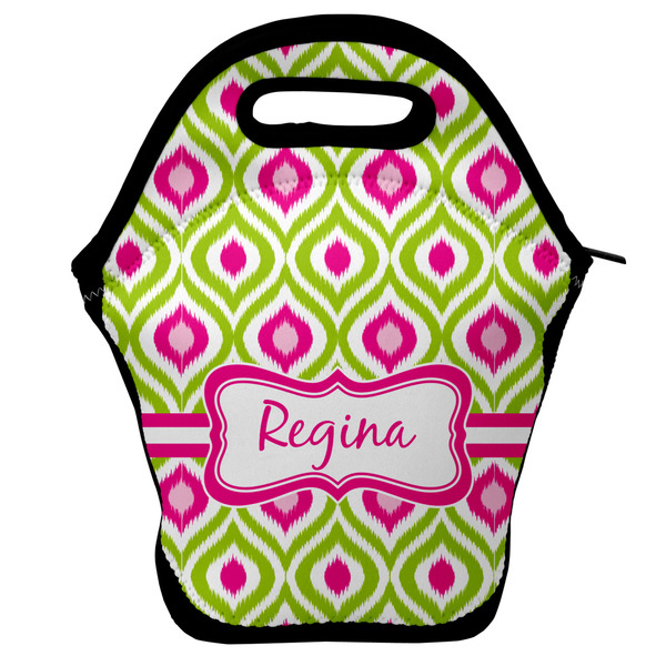 Custom Ogee Ikat Lunch Bag w/ Name or Text