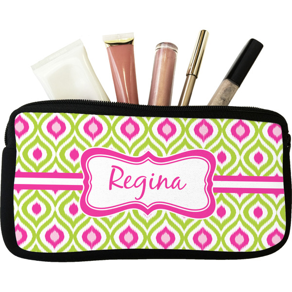 Custom Ogee Ikat Makeup / Cosmetic Bag (Personalized)