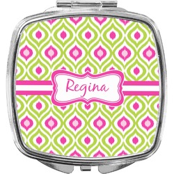 Ogee Ikat Compact Makeup Mirror (Personalized)