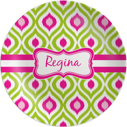 Ogee Ikat Melamine Plate (Personalized)