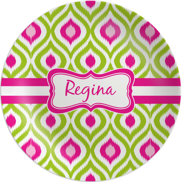 Custom Ogee Ikat Melamine Plate (Personalized)