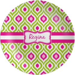 Ogee Ikat Melamine Plate (Personalized)