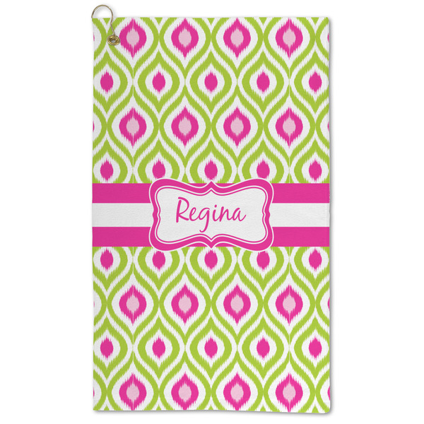 Custom Ogee Ikat Microfiber Golf Towel (Personalized)