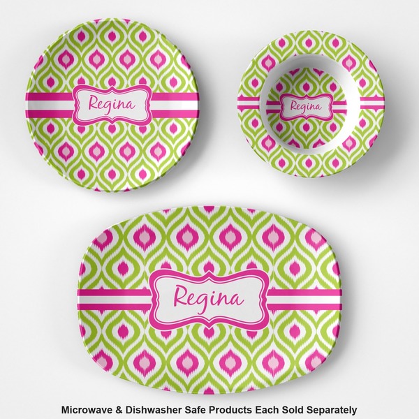 Ogee Ikat Microwave & Dishwasher Safe CP Plastic Dishware - Group