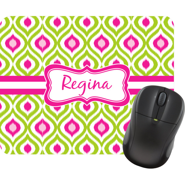Custom Ogee Ikat Rectangular Mouse Pad (Personalized)