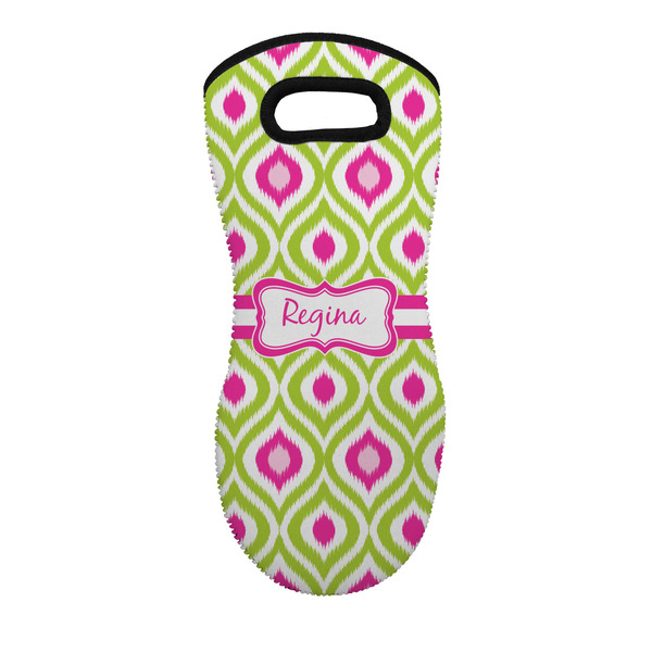 Custom Ogee Ikat Neoprene Oven Mitt w/ Name or Text