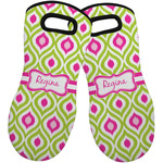Ogee Ikat Neoprene Oven Mitts - Set of 2 w/ Name or Text