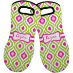 Ogee Ikat Neoprene Oven Mitts - Set of 2 w/ Name or Text