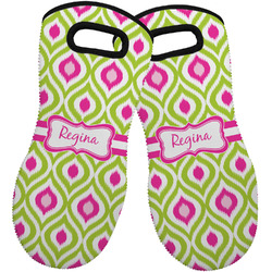Ogee Ikat Neoprene Oven Mitts - Set of 2 w/ Name or Text