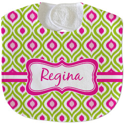 Ogee Ikat Velour Baby Bib w/ Name or Text