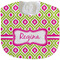 Ogee Ikat New Baby Bib - Closed and Folded