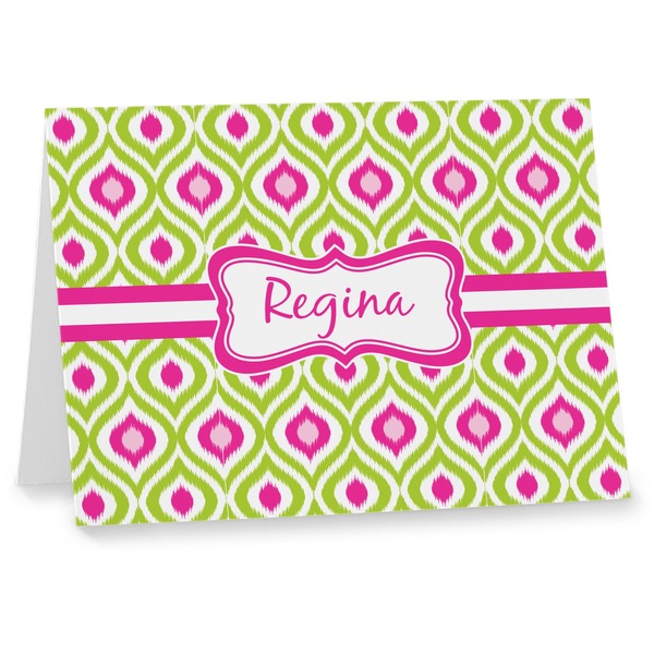 Custom Ogee Ikat Note cards (Personalized)