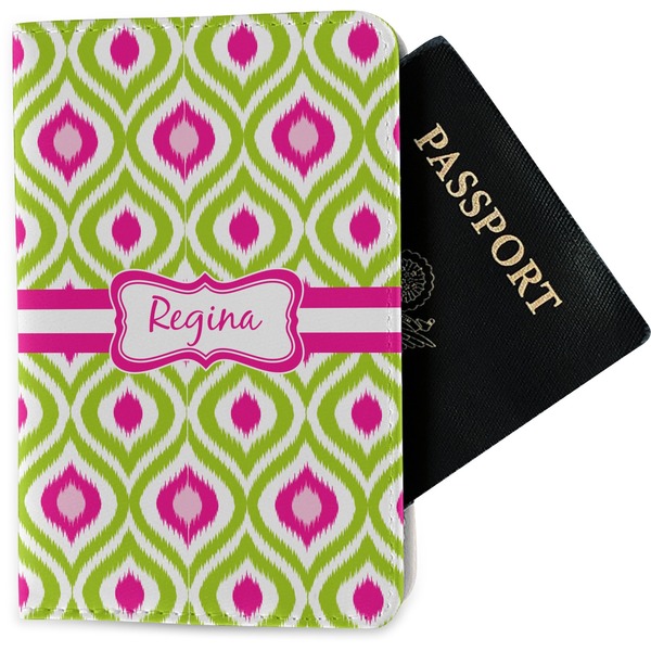 Custom Ogee Ikat Passport Holder - Fabric (Personalized)