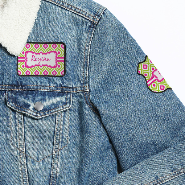 Ogee Ikat Patches Lifestyle Jean Jacket Detail