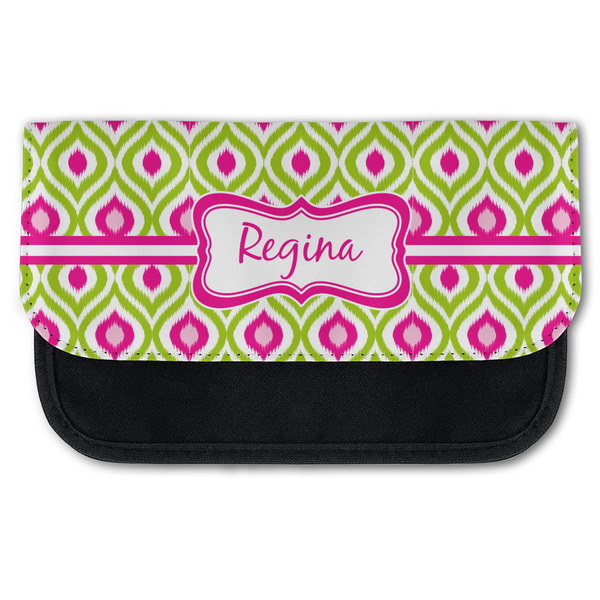 Custom Ogee Ikat Canvas Pencil Case w/ Name or Text