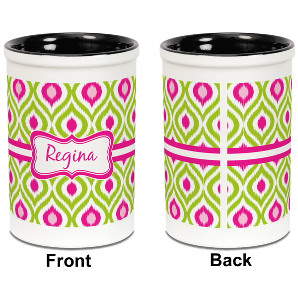 Ogee Ikat Pencil Holder - Black - approval
