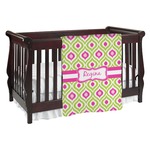 Ogee Ikat Baby Blanket (Single Sided) (Personalized)