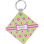 Ogee Ikat Diamond Plastic Keychain w/ Name or Text