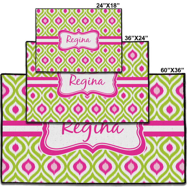 Ogee Ikat Personalized Door Mat - Group Parent IMF
