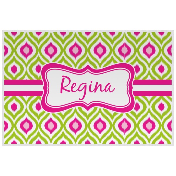 Custom Ogee Ikat Laminated Placemat w/ Name or Text