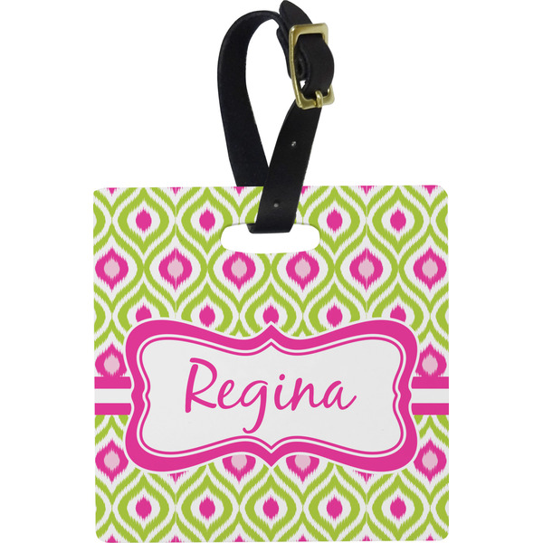 Ogee Ikat Personalized Square Luggage Tag