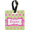 Ogee Ikat Personalized Square Luggage Tag