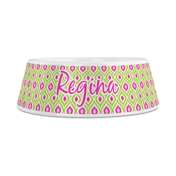 Ogee Ikat Plastic Dog Bowls - Medium - FRONT
