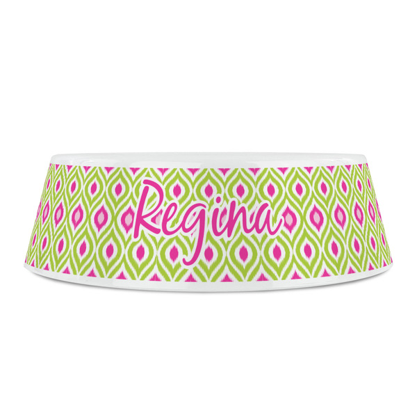 Ogee Ikat Plastic Pet Bowls - Small - FRONT