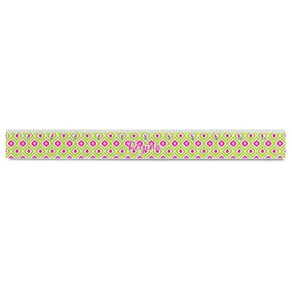 Ogee Ikat Plastic Ruler - 12" - FRONT