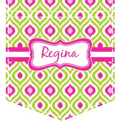 Ogee Ikat Iron On Faux Pocket (Personalized)