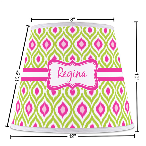 Ogee Ikat Poly Film Empire Lampshade - Dimensions
