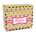Ogee Ikat Wood Recipe Box - Full Color Print (Personalized)