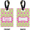 Ogee Ikat Rectangle Luggage Tag (Front + Back)