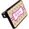Ogee Ikat Rectangular Car Hitch Cover w/ FRP Insert (Angle View)