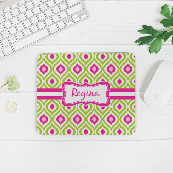 Ogee Ikat Rectangular Mouse Pad - LIFESTYLE 2