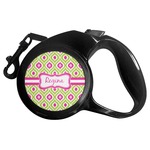 Ogee Ikat Retractable Dog Leash (Personalized)