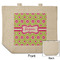 Ogee Ikat Reusable Cotton Grocery Bag - Front & Back View