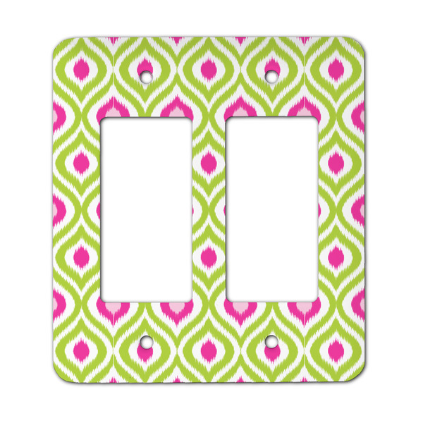 Custom Ogee Ikat Rocker Style Light Switch Cover - Two Switch