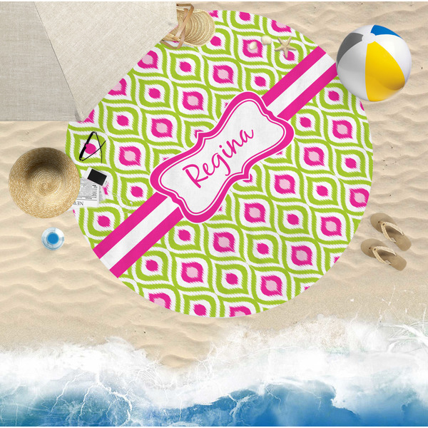 Ogee Ikat Round Beach Towel Lifestyle