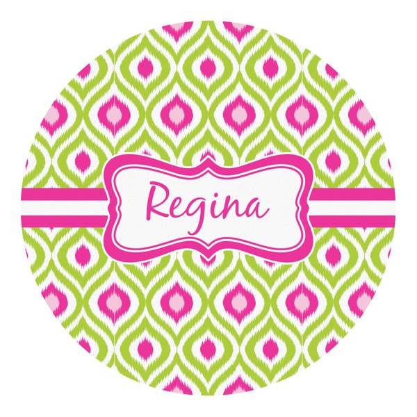 Custom Ogee Ikat Round Decal (Personalized)