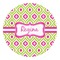 Ogee Ikat Round Decal (Personalized)
