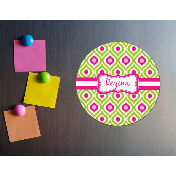 Ogee Ikat Round Fridge Magnet - LIFESTYLE