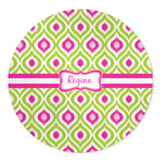 Ogee Ikat 5' Round Indoor Area Rug (Personalized)