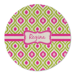 Ogee Ikat Round Linen Placemat - Single Sided (Personalized)