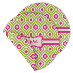 Ogee Ikat Round Linen Placemat - Double Sided (Personalized)