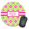 Ogee Ikat Round Mouse Pad